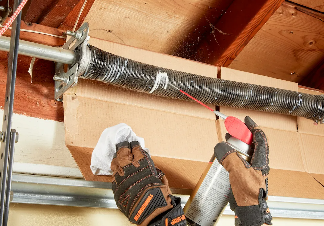 noisy garage door fix.